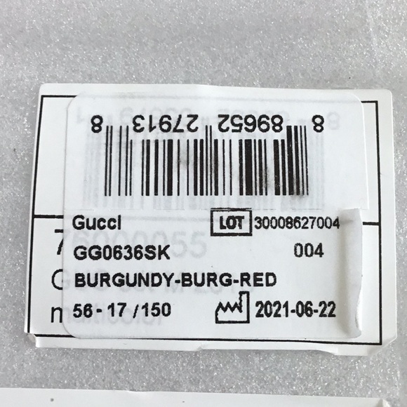 GUCCI RED CAT EYE SUNGLASSES LADIES. - Picture 13 of 13